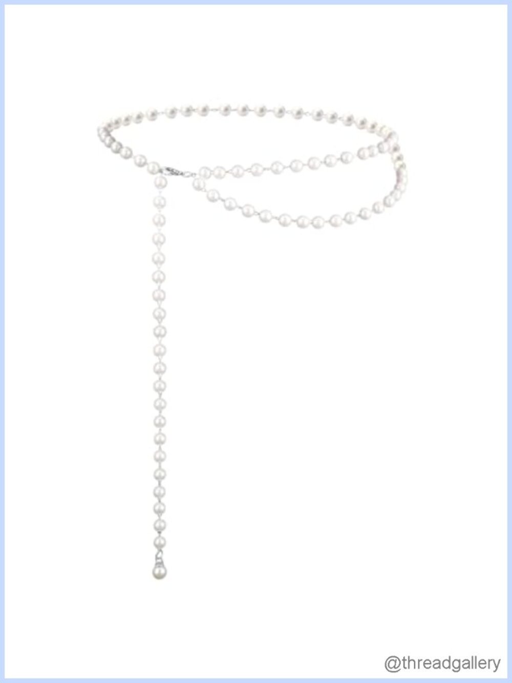 Double Layer Pearl Waist Chain Adjustable Body Jewelry for Women